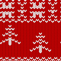 Christmas and New Year folklore seamless pattern