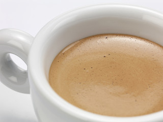 macro di tazzina con espresso