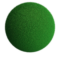 Green grass sphere