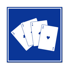Señal simbolo poker de ases