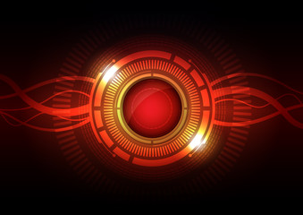 abstract hi-tech button