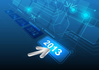 Fototapeta premium cursor click 2013 button