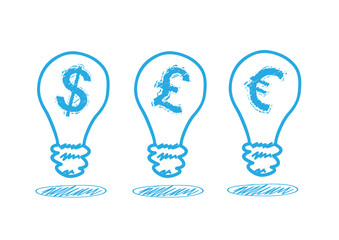 money icon in the lamp