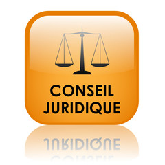 Bouton "CONSEIL JURIDIQUE" (droits légal justice consommateurs)