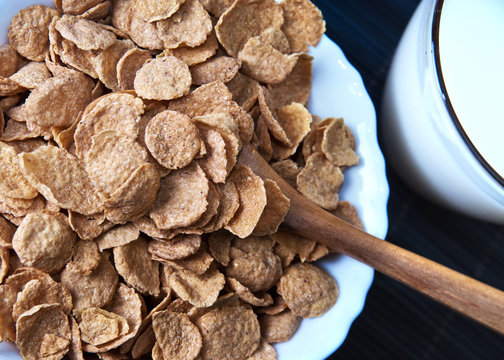 Breakfast with corn-flakes