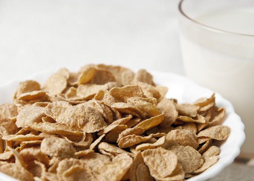 Breakfast with corn-flakes