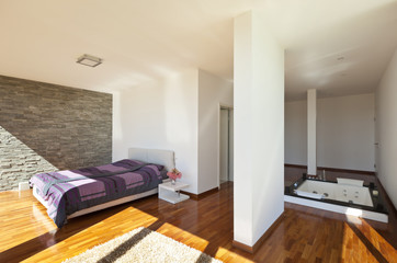 beautiful house, modern style, bedroom view