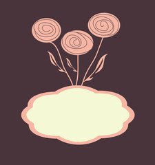 Floral background.The greeting card.