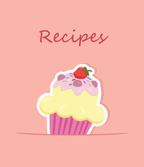 Recipe card or cooking book cover.