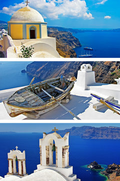 Fototapeta amazing Santorini. travel in greece series