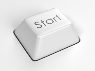 Start Button on White Surface
