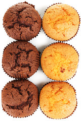 Fresh muffins close-up