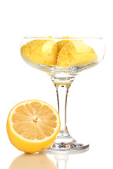 delicious ice cream isolated on white