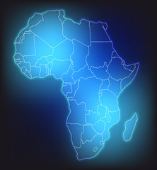 Landkarte des Kontinents Afrika