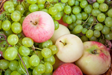 apples and grapes