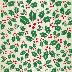 Christmas wooden mistletoe shape pattern