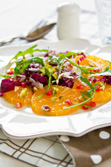 Orange with Radicchio and Pomegranate salad