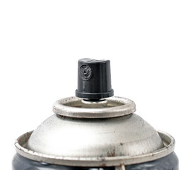 Graffiti spray paint can close up