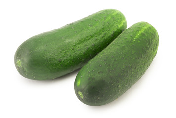 Two green cucumber