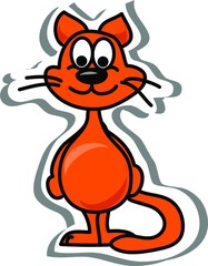 Векторный кот, живущий на ферме