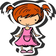 Мультфильм рисунок девушки