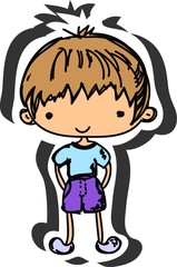 Мультфильм рисунок симпатичный мальчик