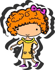 Мультфильм рисунок девушки