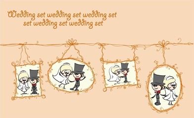 Свадебный невесты и жениха мультфильмов