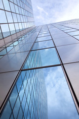 Fototapeta na wymiar modern facade of glass and steel