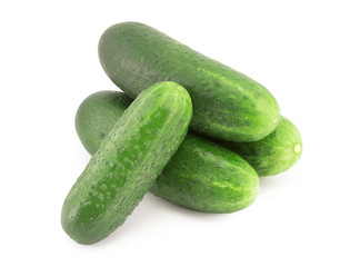 Two green cucumber