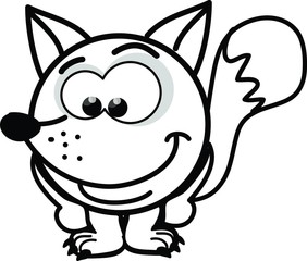 Obraz premium Мультфильм вектор лисы