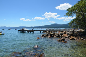 Holzsteg am Lake Tahoe