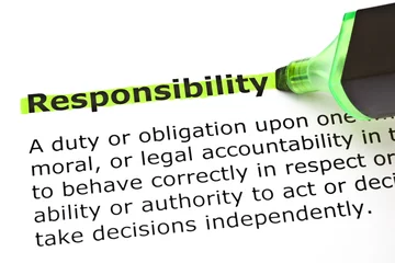 Foto op Plexiglas Dictionary definition of the word Responsibility © Ivelin Radkov