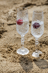 Glasses of champagne