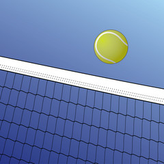 Tennis Ball Over Net