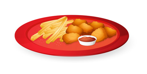 fingerchips and bread cubes