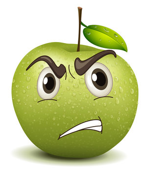 angry apple smiley
