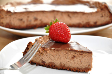 Schokoladentarte mit Erdbeere