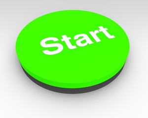Green electronic Start button