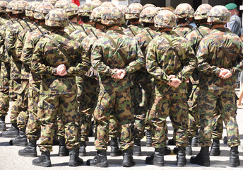 Swiss military men