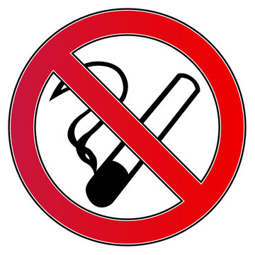 Verbotsschild Rauchverbot No Smoke