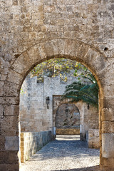 Fototapeta na wymiar Rhodes wejście średniowieczny gród