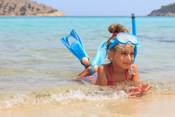 Girl in the sea