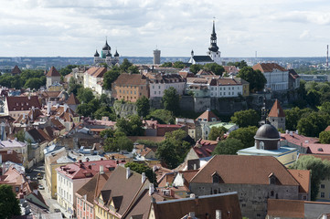 Estonia. Tallinn. Panorama of the old city