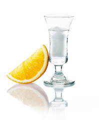 Vodka or gin on the rocks