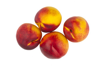 ripe peach isolated