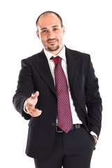 Standing and greeting