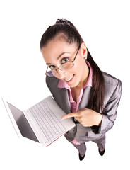 cute businessman portret  with laptop. isolated © Dmytro Titov
