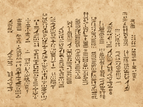 gypt hieroglyphs, grunge pattern for your design