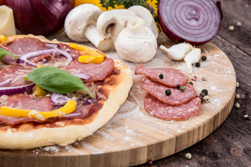 Fresh made Salami Pizza